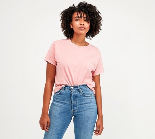 graphic varsity tee levis