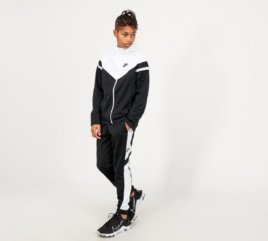 black nike poly tracksuit