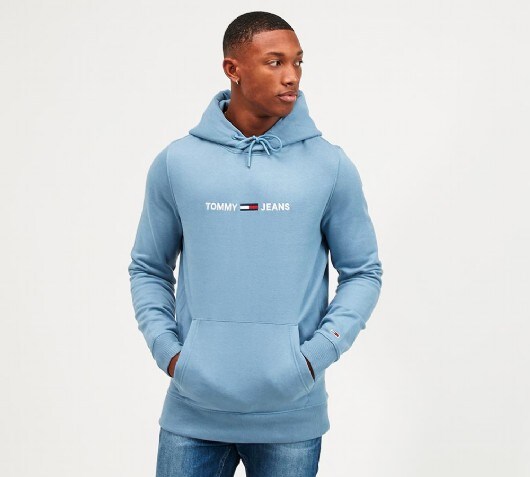 Tommy jeans straight logo hoodie Clearance