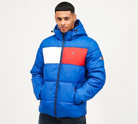 tommy jeans jeans colour block padded jacket