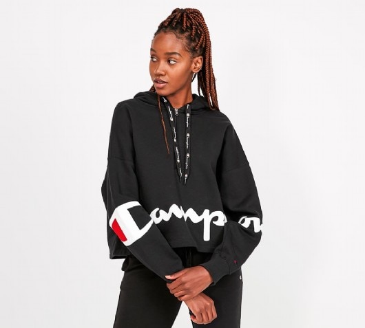 champion womens black hoodie