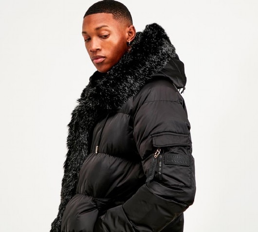 Image of Mavis Longline Fur Trim Puffer Jacket