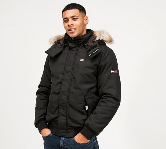 tommy jeans tech padded bomber jacket