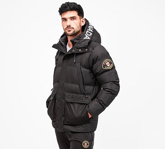 Image of Viccaro Full Zip Hooded Utility Puffer Jacket