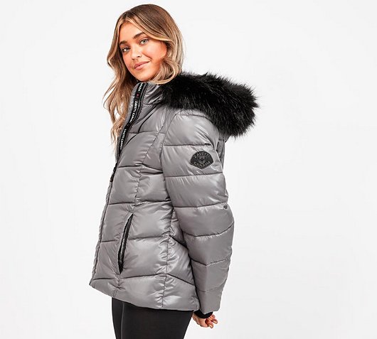 Zavetti Canada Womens Zianna 3 Jacket | Grey | Footasylum