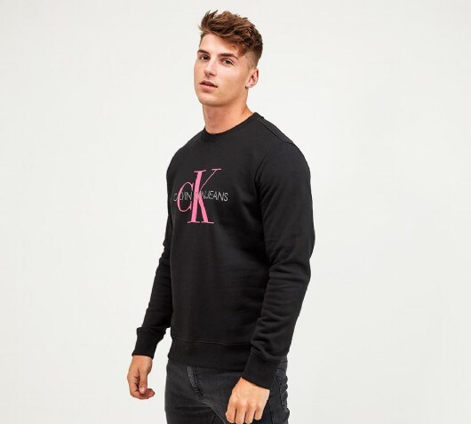 calvin klein black logo sweatshirt