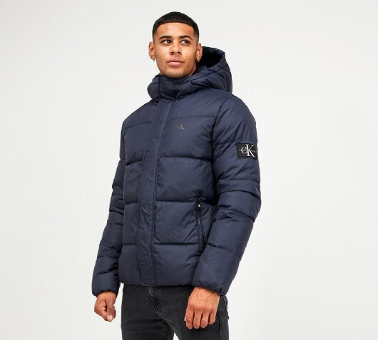 hooded down jacket calvin klein jeans