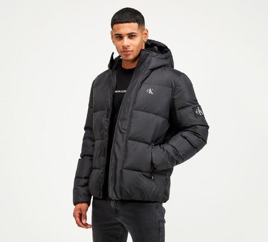 calvin klein hooded puffer jacket