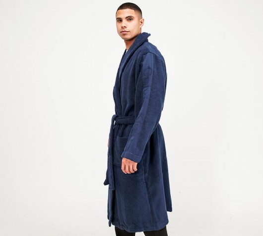 Image of Embossed Sleeve Bathrobe