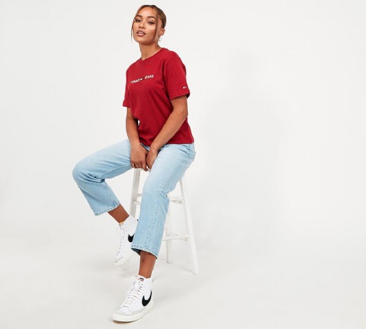 Womens Modern Linear Logo T-Shirt