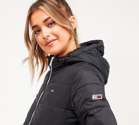 tommy jeans white puffer jacket