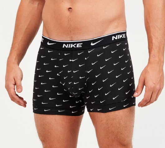 Nike 3 Pack Waistband Trunk Boxer | AOP / Blue / Grey | Footasylum