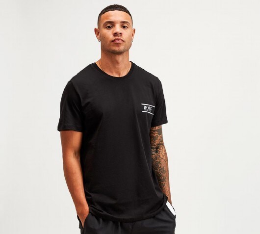 Image of Body Striped Left Chest Logo T-Shirt