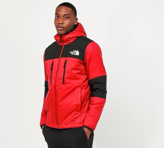 the north face himalayan hoodie red