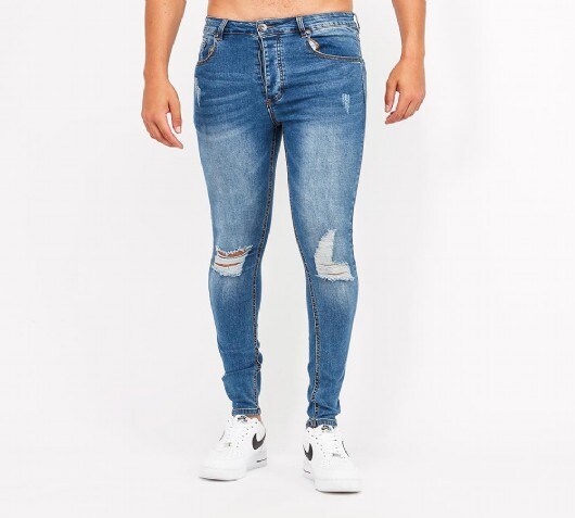 black ripped skinny jeans mens footasylum