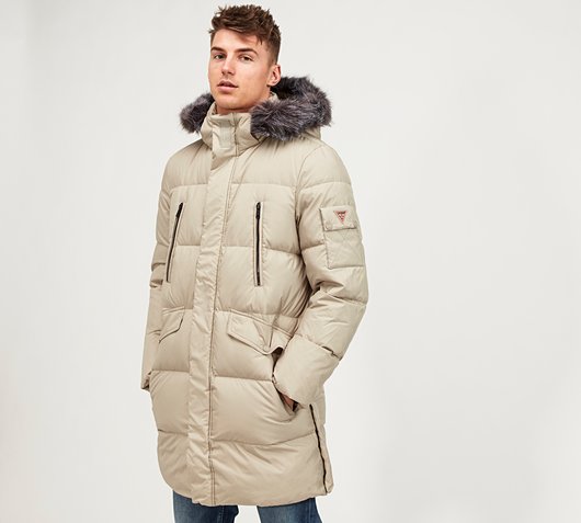 guess long padded jacket