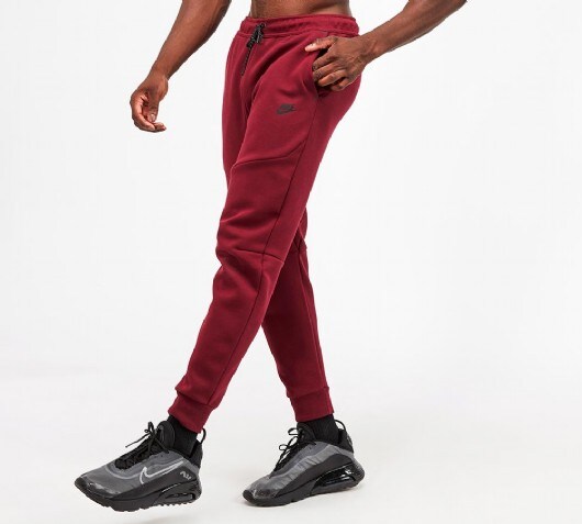 red nike fleece pants
