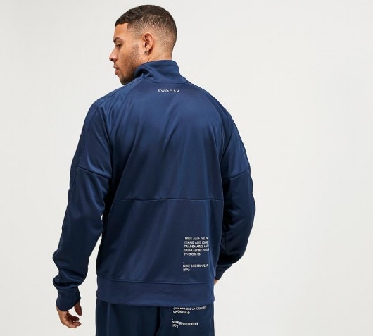 Image of Swoosh Metallic Poly Track Top