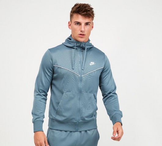 nike repeat tape poly full zip tracksuit