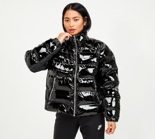 black patent bomber jacket
