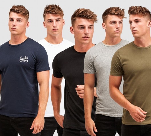 jack and jones 5 pack t shirts