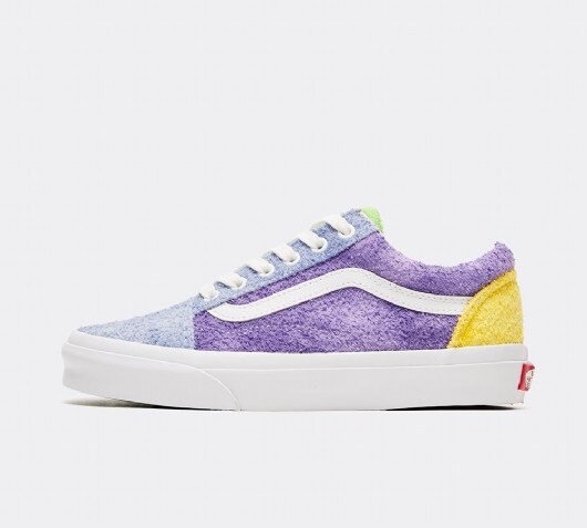 purple and yellow vans