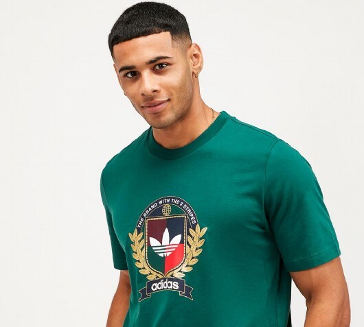 adidas Originals Collegiate Crest T-Shirt | Green | Footasylum