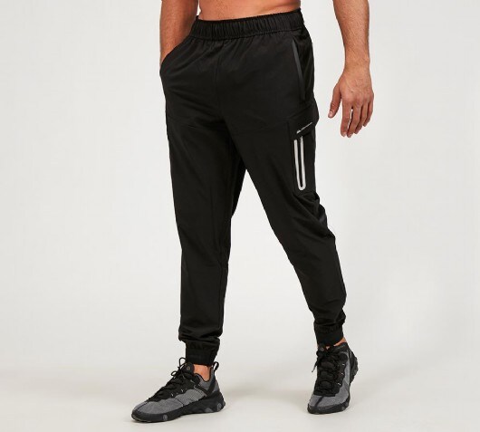 black and blue nike joggers
