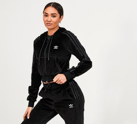 adidas velour hoodie