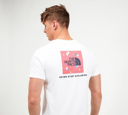 The North Face Redbox Digi T Shirt White Red Footasylum