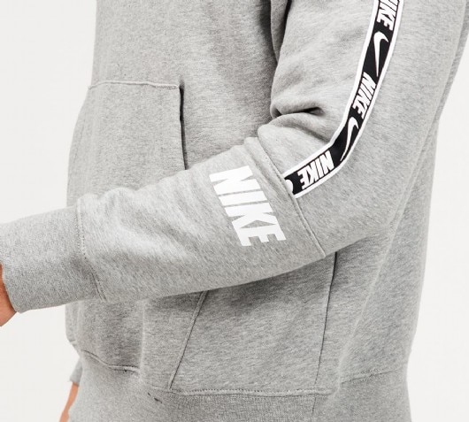 Nike tape fleece overhead hoodie white hotsell