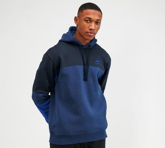 nike club colour block overhead hoodie