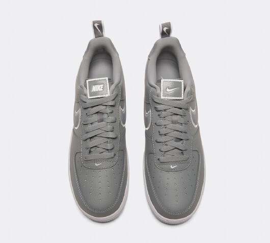 grey and white nike air force 1