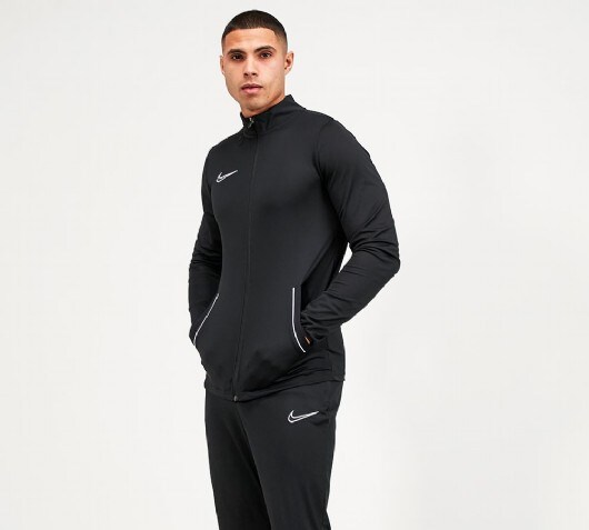 nike tracksuit black and grey