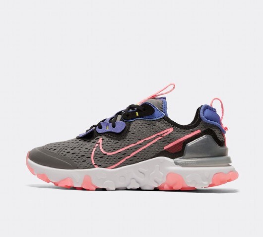 pink and grey nike react