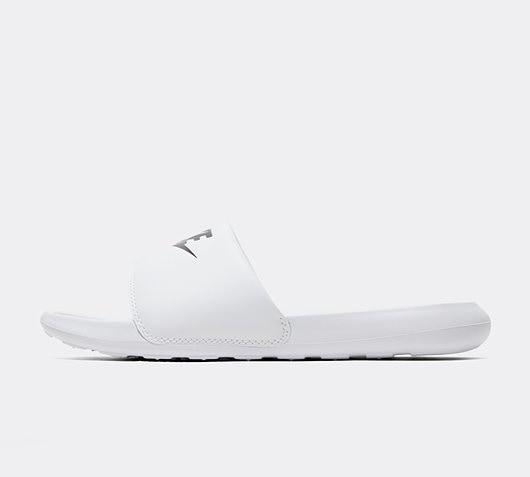 Nike Womens Victori One Slide | White / Black / White | Footasylum