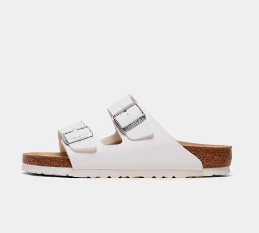 Birkenstock Womens Arizona Sandal | White / Tan | Footasylum