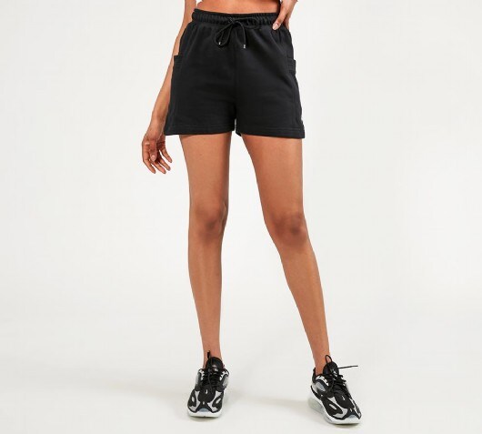 white fleece shorts womens