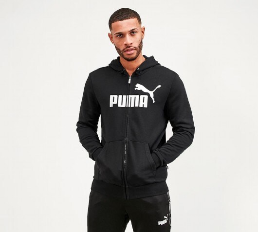 Puma Essential Full Zip Hoodie | Black 