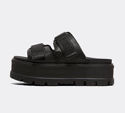 Ugg Womens Clem Slide | Black Leather | Footasylum
