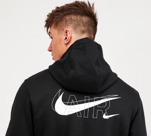 Nike Air Print Overhead Hoodie | Black 
