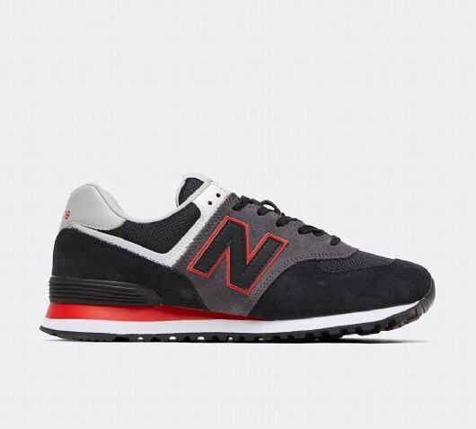new balance ml574 black red