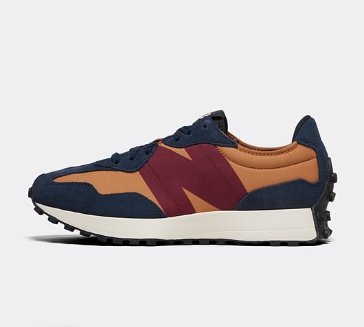 New Balance MS327 Trainer | Navy / Orange / Burgundy | Footasylum