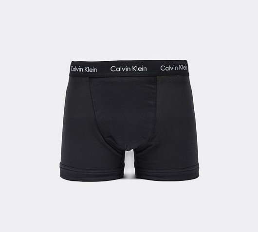 Calvin Klein 3 Pack Cotton Stretch Boxer Short | Blue / Cobalt / Black |  Footasylum