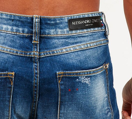 Alessandro Zavetti Rossi Slim Fit Denim 