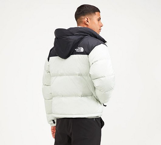 mint green north face jacket