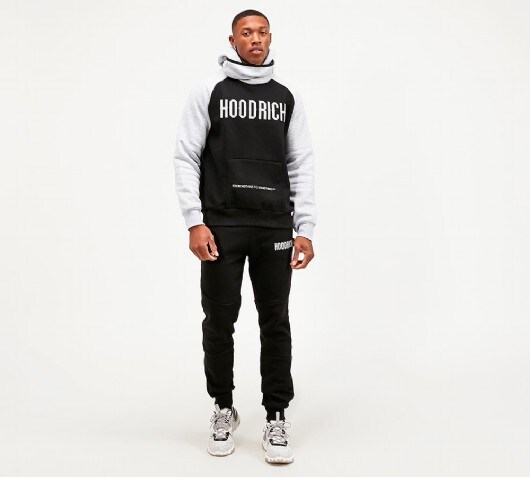 grey and black hoodrich tracksuit