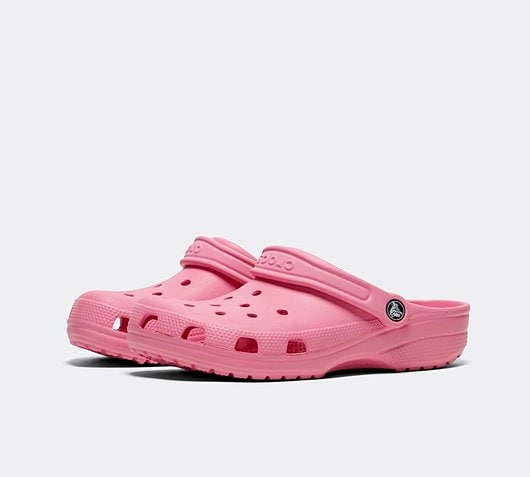 pale pink women's crocs