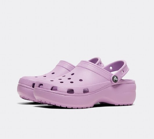 womens pink lined crocs