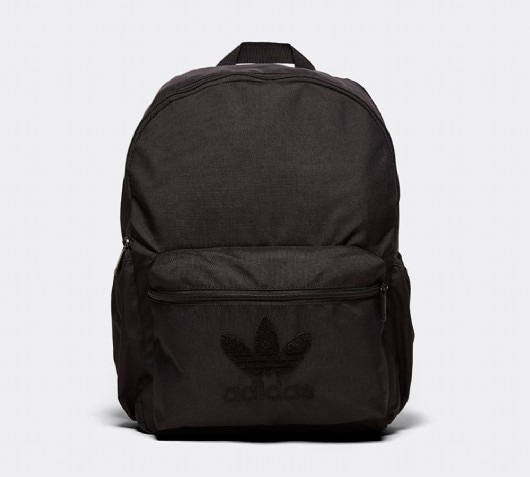 plain black adidas backpack